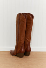 Load image into Gallery viewer, Qupid Countryside Contrast Knee High Cowboy Boots
