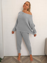 Load image into Gallery viewer, Dolman Sleeve Sweater and Knit Pants Set