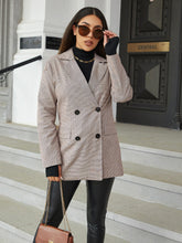 Load image into Gallery viewer, Double-Breasted Back Slit Blazer