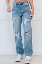 Load image into Gallery viewer, Kancan High Rise Button Closure Distressed Boyfriend Jeans