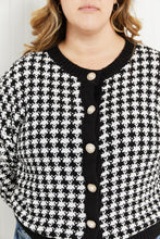 Load image into Gallery viewer, Andree by Unit London Life Full Size Tweed Cardigan in Black