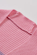 Load image into Gallery viewer, Color Block Open Front Drop Shoulder Cardigan with Pockets