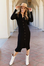 Load image into Gallery viewer, Petal Dew Button Down Collared Long Sleeve Dress