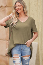 Load image into Gallery viewer, V-Neck Dropped Shoulder Tunic Top