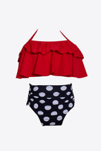 Load image into Gallery viewer, Printed Layered Halter Neck Two-Piece Swim Set