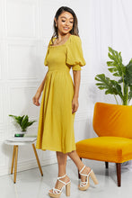 Load image into Gallery viewer, ODDI Full Size Love You Forever Square Neck Midi Dress