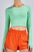 Load image into Gallery viewer, Breathable Cropped Long Sleeve Sports Top