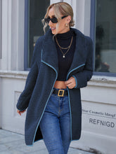 Load image into Gallery viewer, Open Front Turn-Down Collar Plush Coat