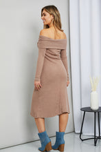Load image into Gallery viewer, Culture Code Button Detail Off-Shoulder Sweater Dress