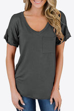 Load image into Gallery viewer, V-Neck Pocketed Tee