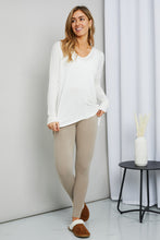 Load image into Gallery viewer, HYFVE Side Slit V-Neck Long Sleeve Top