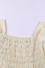 Load image into Gallery viewer, Smocked Long Flounce Sleeve Square Neck Jumpsuit