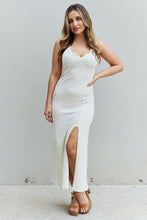 Load image into Gallery viewer, Culture Code Look At Me Full Size Notch Neck Maxi Dress with Slit in Ivory