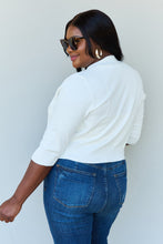Load image into Gallery viewer, Doublju My Favorite Full Size 3/4 Sleeve Cropped Cardigan in Ivory
