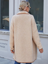 Load image into Gallery viewer, Open Front Turn-Down Collar Plush Coat