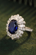 Load image into Gallery viewer, 5 Carat Lab-Grown Sapphire Flower Shape Ring