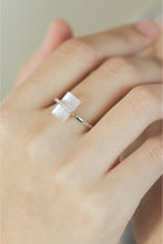 Load image into Gallery viewer, Natural Moonstone Platinum-Plated Ring