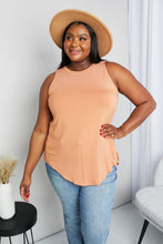 Load image into Gallery viewer, Zenana Full Size Round Neck Tunic Tank Top in Orange