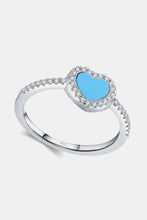 Load image into Gallery viewer, 925 Sterling Silver Artificial Turquoise Ring