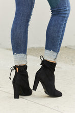 Load image into Gallery viewer, Legend Fall Mood Drawstring Heeled Ankle Booties