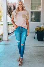 Load image into Gallery viewer, Striped Contrast T-Shirt with Breast Pocket