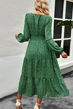 Load image into Gallery viewer, Ditsy Floral Round Neck Tiered Dress