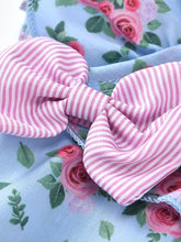 Load image into Gallery viewer, Baby Girl Printed Bow Detail Square Neck Romper