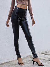 Load image into Gallery viewer, Full Run & Long PU Black Leggings