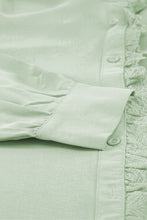 Load image into Gallery viewer, Frilled Trim Button Down Shirt