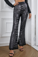 Load image into Gallery viewer, Double Take Sequin High Waist Flared Pants