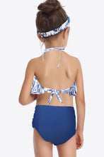 Load image into Gallery viewer, Printed Layered Halter Neck Two-Piece Swim Set