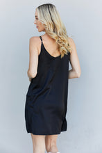 Load image into Gallery viewer, Zenana Spaghetti Strap Slit Mini Dress