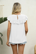 Load image into Gallery viewer, Spliced Lace Ruffled Blouse