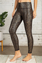 Load image into Gallery viewer, Rae Mode Full Size Snakeskin Wide Waistband Leggings