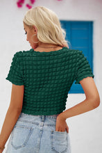 Load image into Gallery viewer, Round Neck Short Sleeve Crop Top