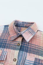 Load image into Gallery viewer, Plaid Dropped Shoulder Shacket