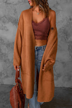 Load image into Gallery viewer, Exposed Seam Open Front Duster Cardigan