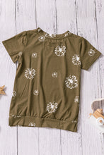 Load image into Gallery viewer, Girls Dandelion Print Round Neck Tee
