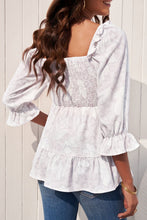 Load image into Gallery viewer, Floral Smocked Ruffled Babydoll Top