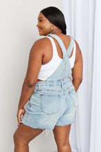 Load image into Gallery viewer, Judy Blue Full Size Raw Hem Denim Overall Shorts