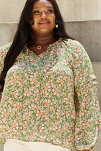 Load image into Gallery viewer, HEYSON She's Blossoming Full Size Balloon Sleeve Floral Blouse