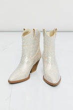 Load image into Gallery viewer, Forever Link Rhinestone Cowboy Booties in Champagne