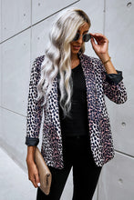 Load image into Gallery viewer, Leopard Print Open Front Blazer