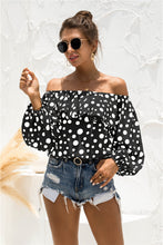 Load image into Gallery viewer, Polka Dot Off-Shoulder Layered Blouse
