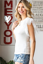 Load image into Gallery viewer, Butterfly Affect Caped Sleeve In Lace Top