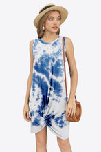 Load image into Gallery viewer, Tie-Dye Twisted Round Neck Sleeveless Dress