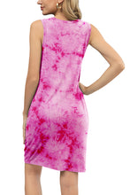 Load image into Gallery viewer, Tie-Dye Twisted Round Neck Sleeveless Dress