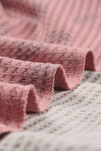 Load image into Gallery viewer, Leopard Color Block Waffle-Knit Henley Top