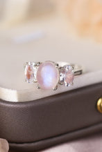 Load image into Gallery viewer, High Quality Natural Moonstone 925 Sterling Silver Three Stone Ring