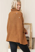 Load image into Gallery viewer, Justin Taylor Turtleneck Lace-Up Dolman Sleeve Sweater